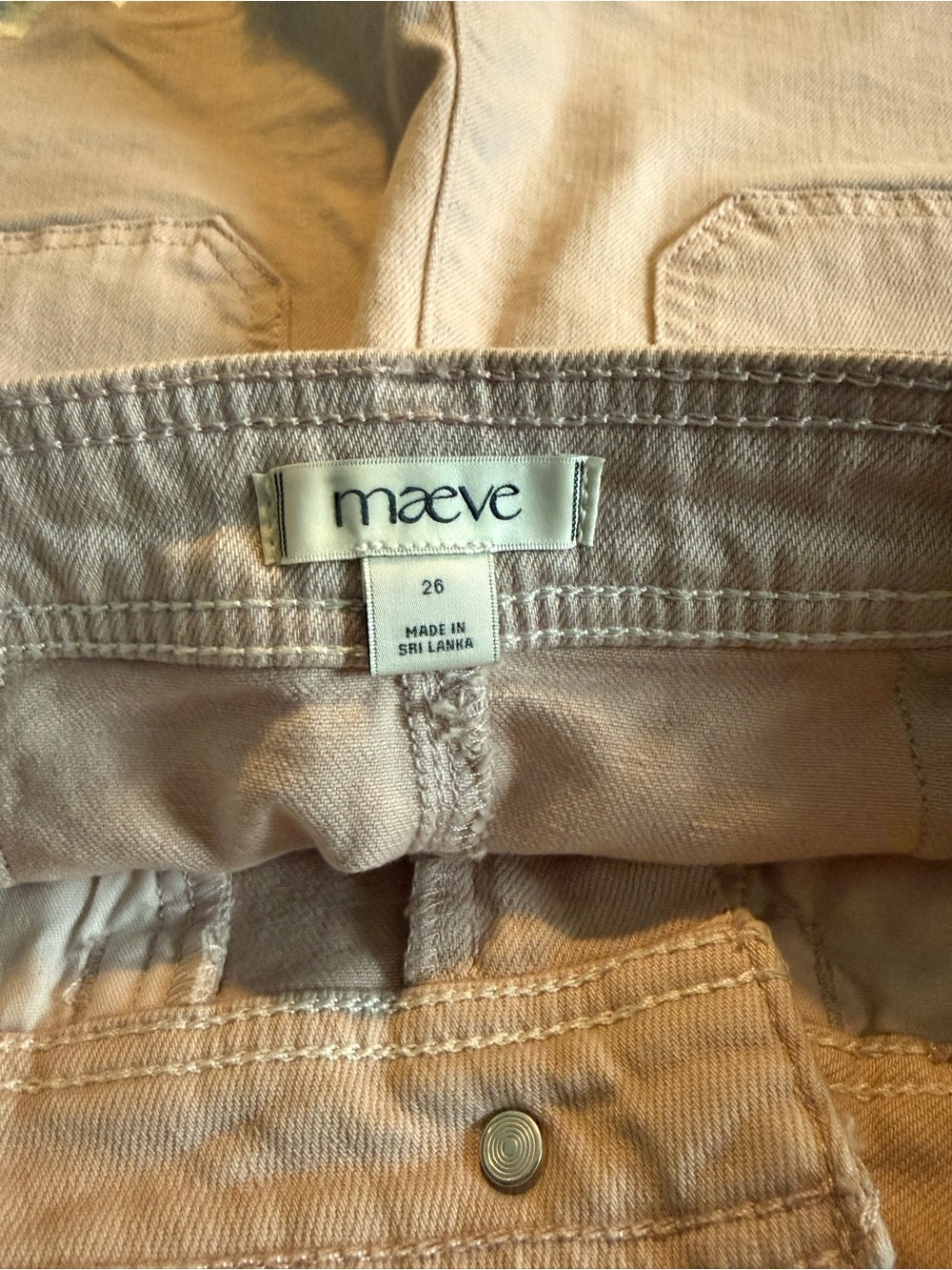 Anthropologie Maeve Ettie High-Rise Scallop Hem Pink Shorts Embroidered W/ Pearl - Picture 6 of 7